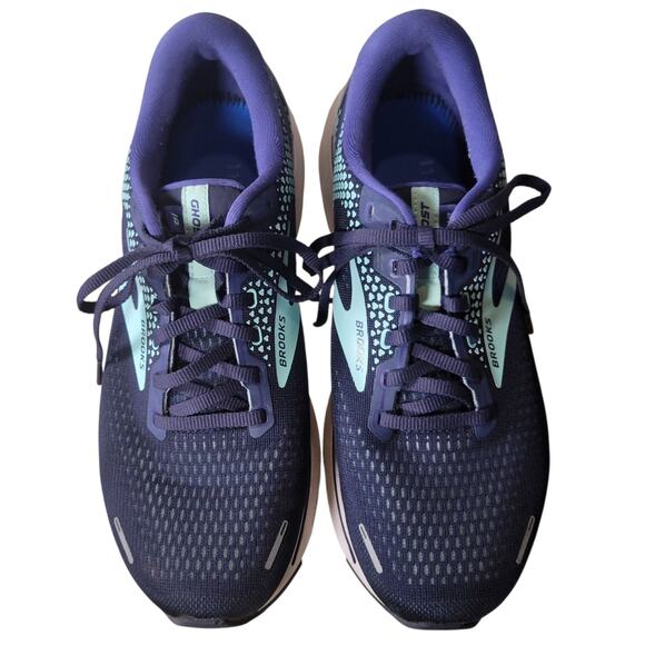 Brooks Ghost 14 Women’s Size 10 Navy Teal Running Shoes - Picture 1 of 13
